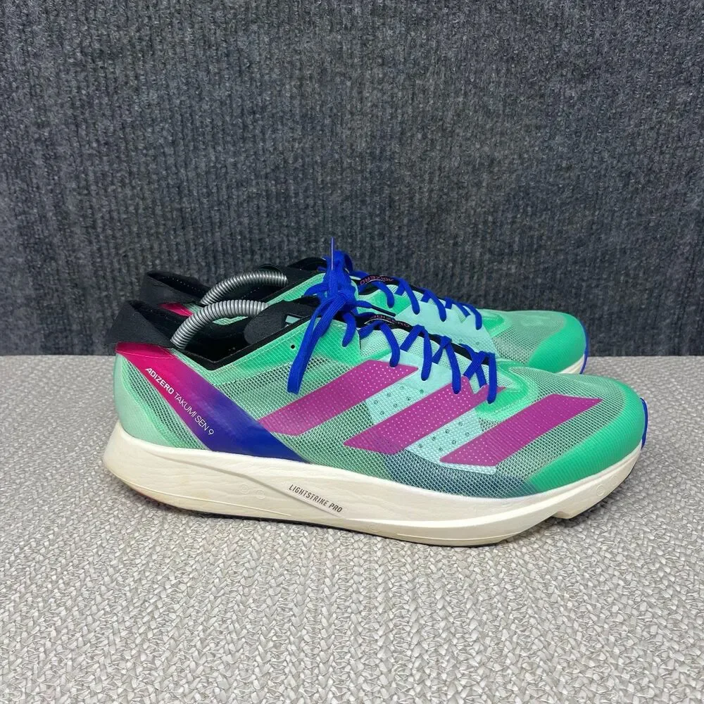 Adidas Adizero Takumi Sen 9 Pulse Mint Sail Green Running Shoes Mens 11.5 GV9094